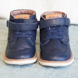 Stride Rite Navy Quinn Boot Toddler Boys Size 6.5W